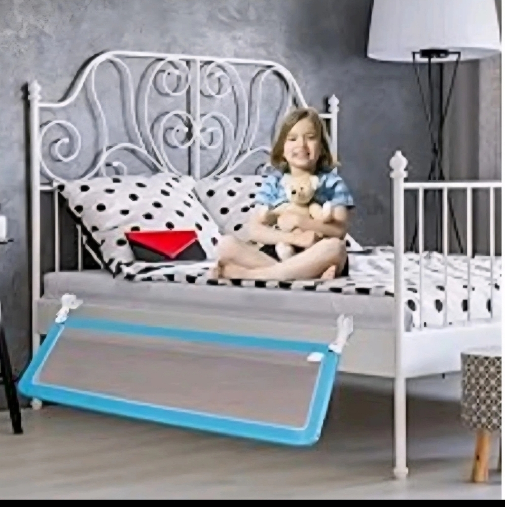 BABY JOY Bed Rail Toddlers 59‘’ Extra Long Swing Down Bed Guard
